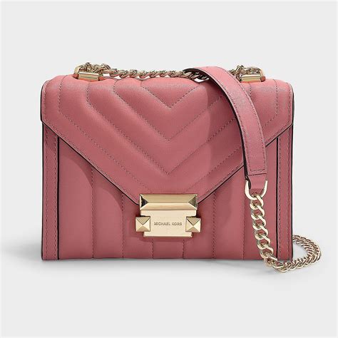 michael kors henkeltasche whitney mini rot|Whitney Small Leather Shoulder Bag .